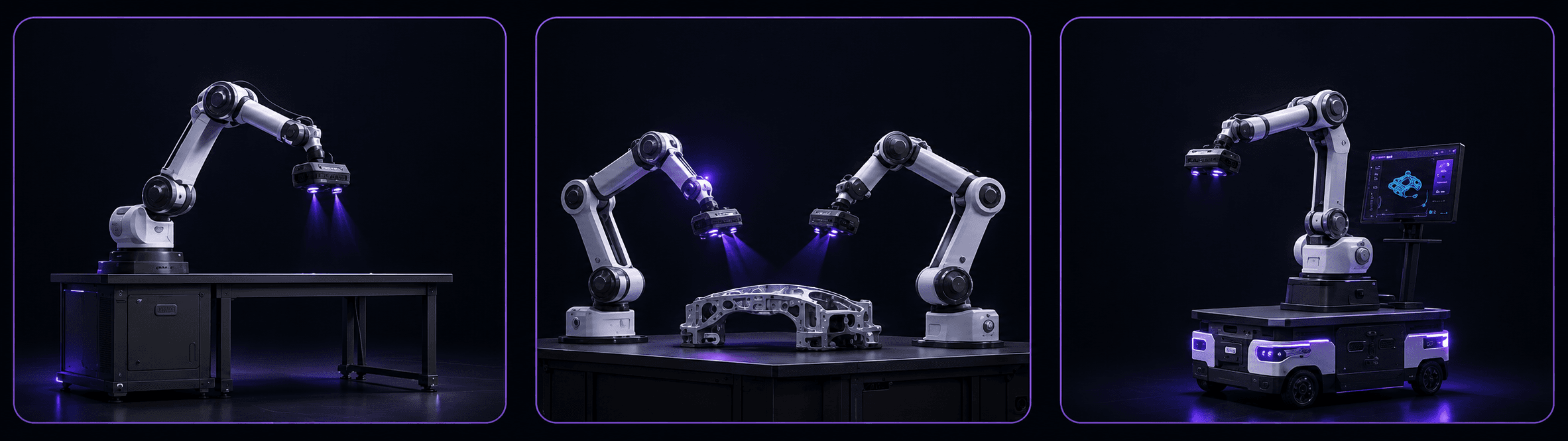 單臂、雙臂與移動 RobotScan 工作站