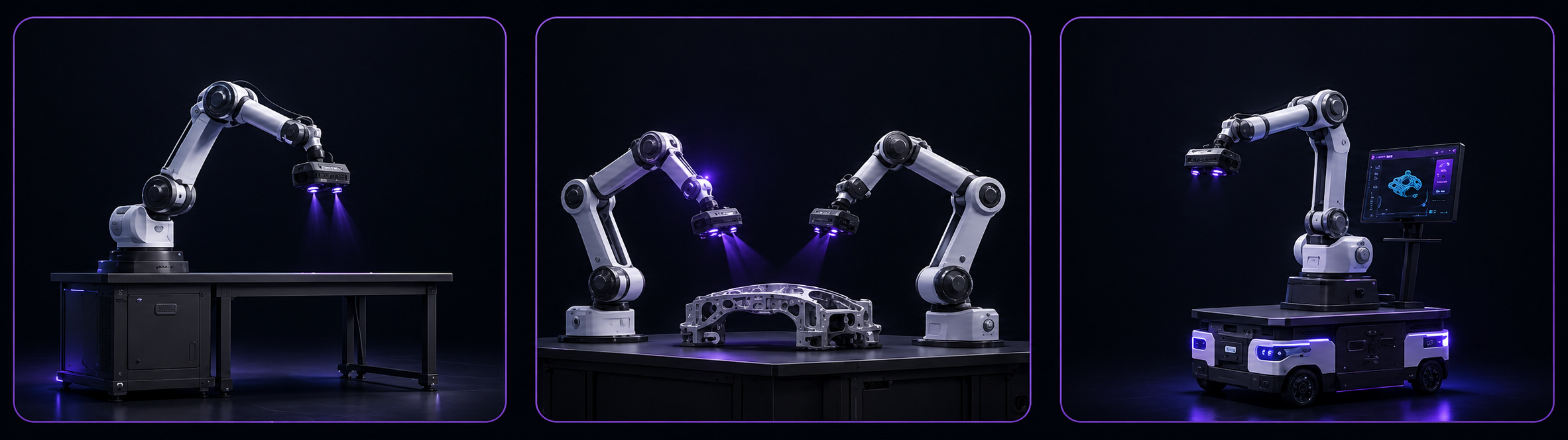 單臂、雙臂與移動 RobotScan 工作站